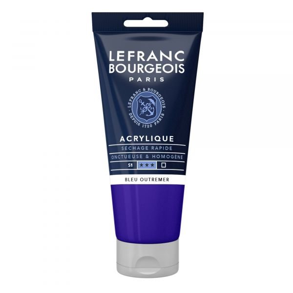Tube d’acrylique fine 80mL Lefranc Bourgeois – Outremer
