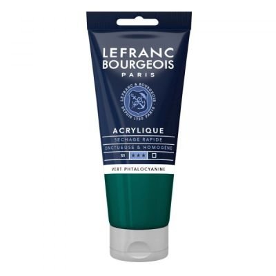Tube d’acrylique fine 80mL Lefranc Bourgeois – Vert phtalocyanine