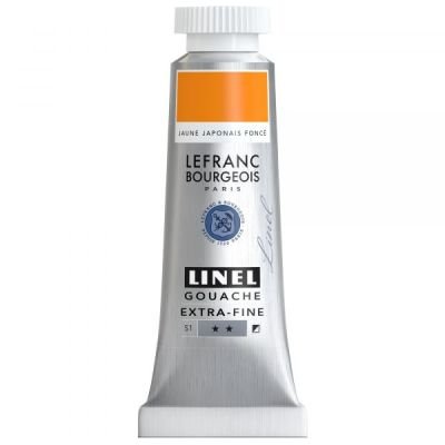 Tube de gouache 14mL Linel extra-fine – Jaune japonais foncé (Série 1)