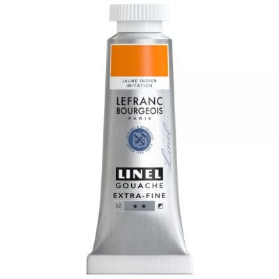 Tube de gouache 14mL Linel extra-fine – Jaune indien imitation (Série 2)