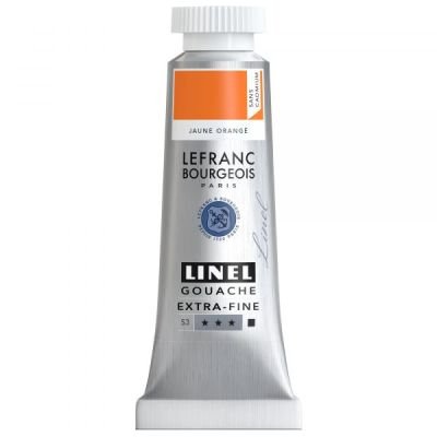 Tube de gouache 14mL Linel extra-fine – Jaune orange sans cadmium (Série 3)