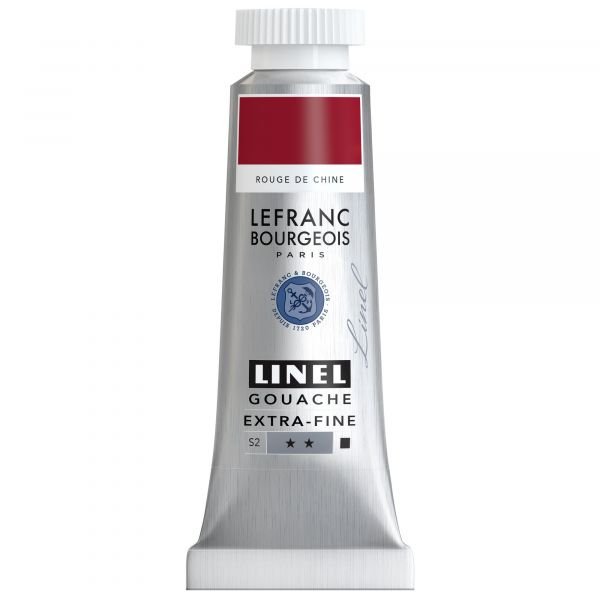 Tube de gouache 14mL Linel extra-fine – Rouge de Chine (Série 2)