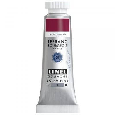 Tube de gouache 14mL Linel extra-fine – Laque carminée (Série 1)