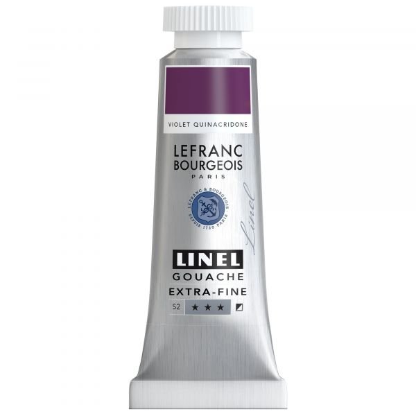 Tube de gouache 14mL Linel extra-fine – Violet quinacridone (Série 2)
