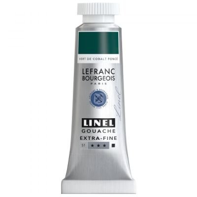 Tube de gouache 14mL Linel extra-fine – Vert de cobalt foncé (Série 1)
