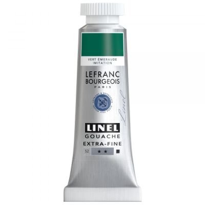 Tube de gouache 14mL Linel extra-fine – Vert émeraude imitation (Série 2)