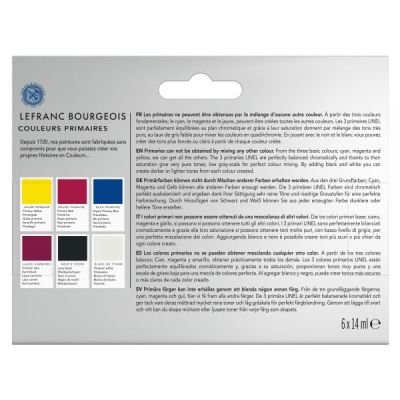 Set de 6 tubes de gouache extra-fine Linel 14mL – Couleurs primaires