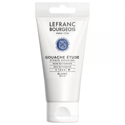 Tube de gouache qualité étude 80mL Lefranc Bourgeois blanc