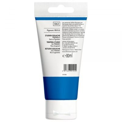 Tube de gouache qualité étude 80mL Lefranc Bourgeois bleu
