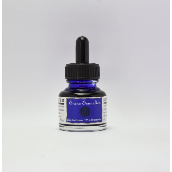 ENCRE SENNELIER 30ML BLEU OUTREMER FONCE