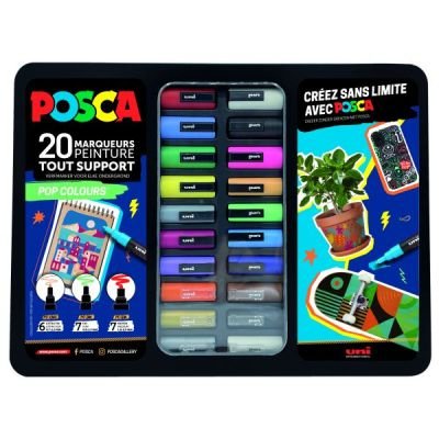MALETTE POSCA POP COLOURS (20)