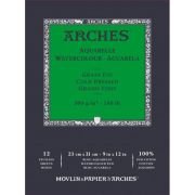 Bloc de papier aquarelles Arches Grain Fin 12 feuilles 23x31cm