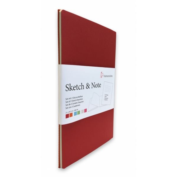 Sketch & notes lot de 2 carnets format A4 couverture Cerise / Paprika