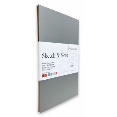 Sketch & notes lot de 2 carnets format A4 couverture Laurier / Fuschia