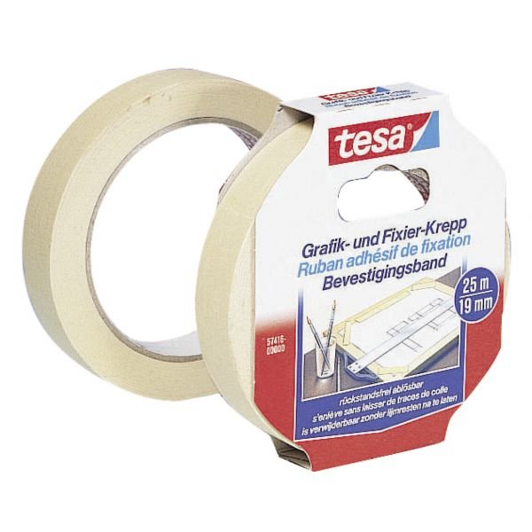 Rouleau adhésif Tesa Krepp 19mm x 25m (scotch de peintre)