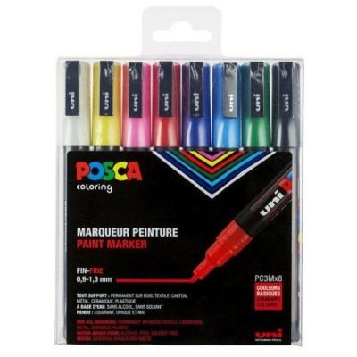 SET 8 POSCA PC3M ASSORTIS