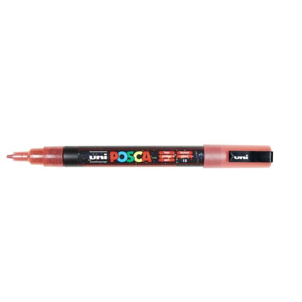 POSCA PC3M ROUGE PAILLETE