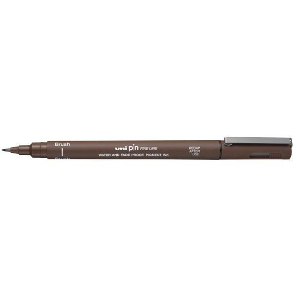 Feutre Uni-Pin sepia pointe brush (pinceau)
