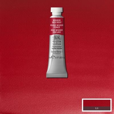 Tube d’aquarelle 5mL extra-fine Winsor & Newton Pro – Rouge Winsor foncé 725 Série 1