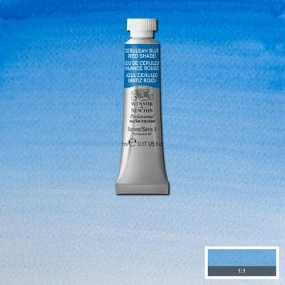 Tube d’aquarelle 5mL extra-fine Winsor & Newton Pro – Bleu de céruléum (nuance rouge) 140 Série 3