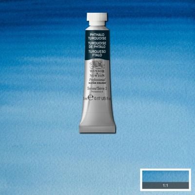Tube d’aquarelle 5mL extra-fine Winsor & Newton Pro – Turquoise phtalocyanine 526 Série 2