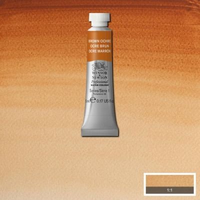 Tube d’aquarelle 5mL extra-fine Winsor & Newton Pro – Ocre brun 059 Série 1