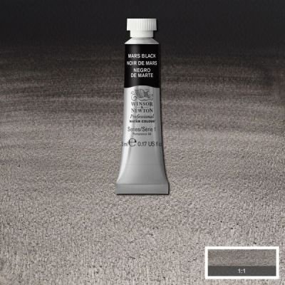 Tube d’aquarelle 5mL extra-fine Winsor & Newton Pro – Noir de mars 386 Série 1