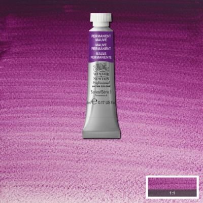 Tube d’aquarelle 5mL extra-fine Winsor & Newton Pro – Mauve permanent 491 Série 3