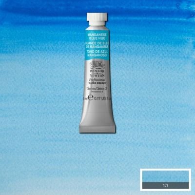 Tube d’aquarelle 5mL extra-fine Winsor & Newton Pro – Bleu de manganèse 379 Série 2