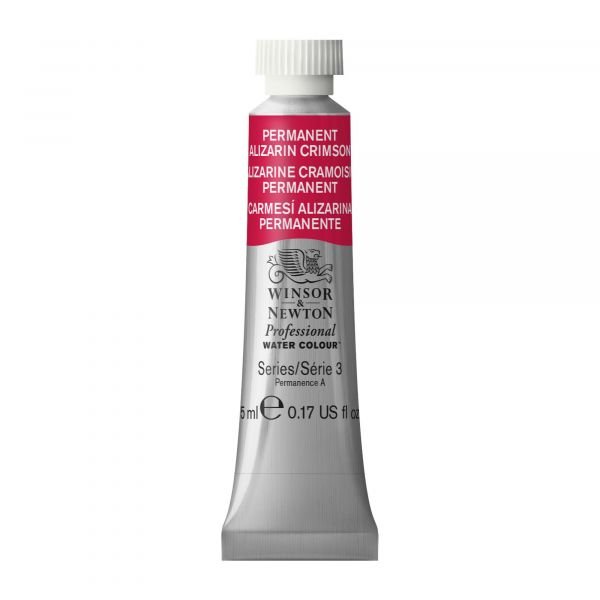 Tube d’aquarelle 5mL extra-fine Winsor & Newton Pro – Alizarine cramoisie permanente 466 Série 3