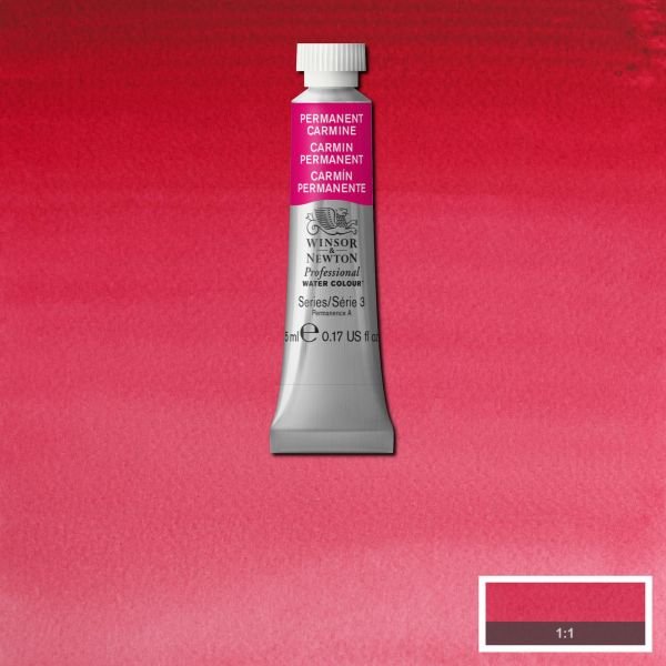 Tube d’aquarelle 5mL extra-fine Winsor & Newton Pro – Carmin permanent 479 Série 3