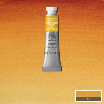 Tube d’aquarelle 5mL extra-fine Winsor & Newton Pro – Or transparent foncé (quinacridone) 547 Série 3