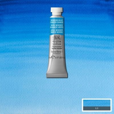 Tube d’aquarelle 5mL extra-fine Winsor & Newton Pro – Bleu Winsor (nuance verte) 707 Série 1