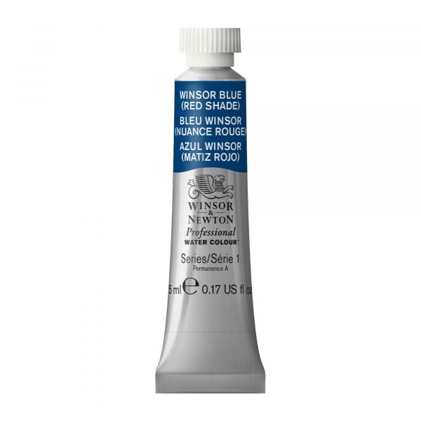 Tube d’aquarelle 5mL extra-fine Winsor & Newton Pro – Bleu Winsor (nuance rouge) 709 Série 1