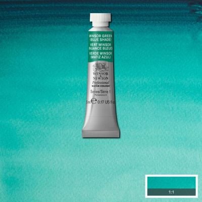 Tube d’aquarelle 5mL extra-fine Winsor & Newton Pro -Vert Winsor (nuance bleue) 719 Série 1