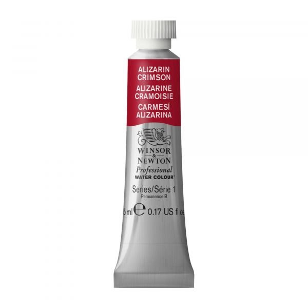Tube d’aquarelle 5mL extra-fine Winsor & Newton Pro – 004 Alizarine Cramoisie Série 1