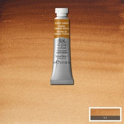 Tube d’aquarelle 5mL extra-fine Winsor & Newton Pro – Terre d’ombre brûlée 076 Série 1