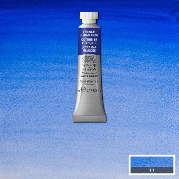 Tube d’aquarelle 5mL extra-fine Winsor & Newton Pro – Outremer français 263 Série 2