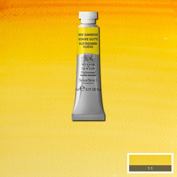 Tube d’aquarelle 5mL extra-fine Winsor & Newton Pro – Gomme gutte 267 Série 1