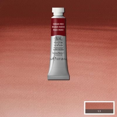 Tube d’aquarelle 5mL extra-fine Winsor & Newton Pro – Rouge indien 317 Série 1