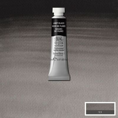 Tube d’aquarelle 5mL extra-fine Winsor & Newton Pro – Noir de fumée 337 Série 1