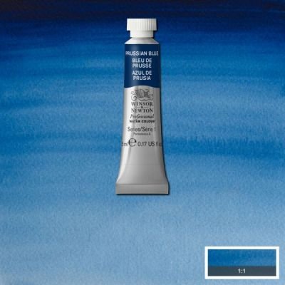 Tube d’aquarelle 5mL extra-fine Winsor & Newton Pro – Bleu de Prusse 538 Série 1