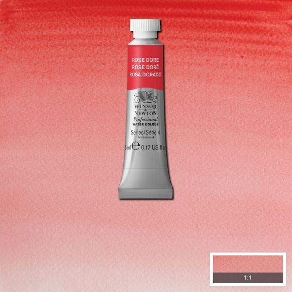Tube d’aquarelle 5mL extra-fine Winsor & Newton Pro – Rose doré 576 Série 4