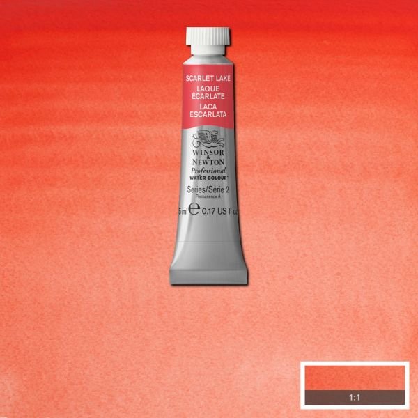 Tube d’aquarelle 5mL extra-fine Winsor & Newton Pro – 603 Laque écarlate Série 2