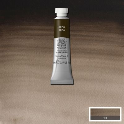 Tube d’aquarelle 5mL extra-fine Winsor & Newton Pro – Sépia 609 Série 1