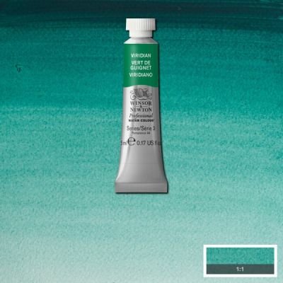 Tube d’aquarelle 5mL extra-fine Winsor & Newton Pro – Vert émeraude viridian 692 Série 3