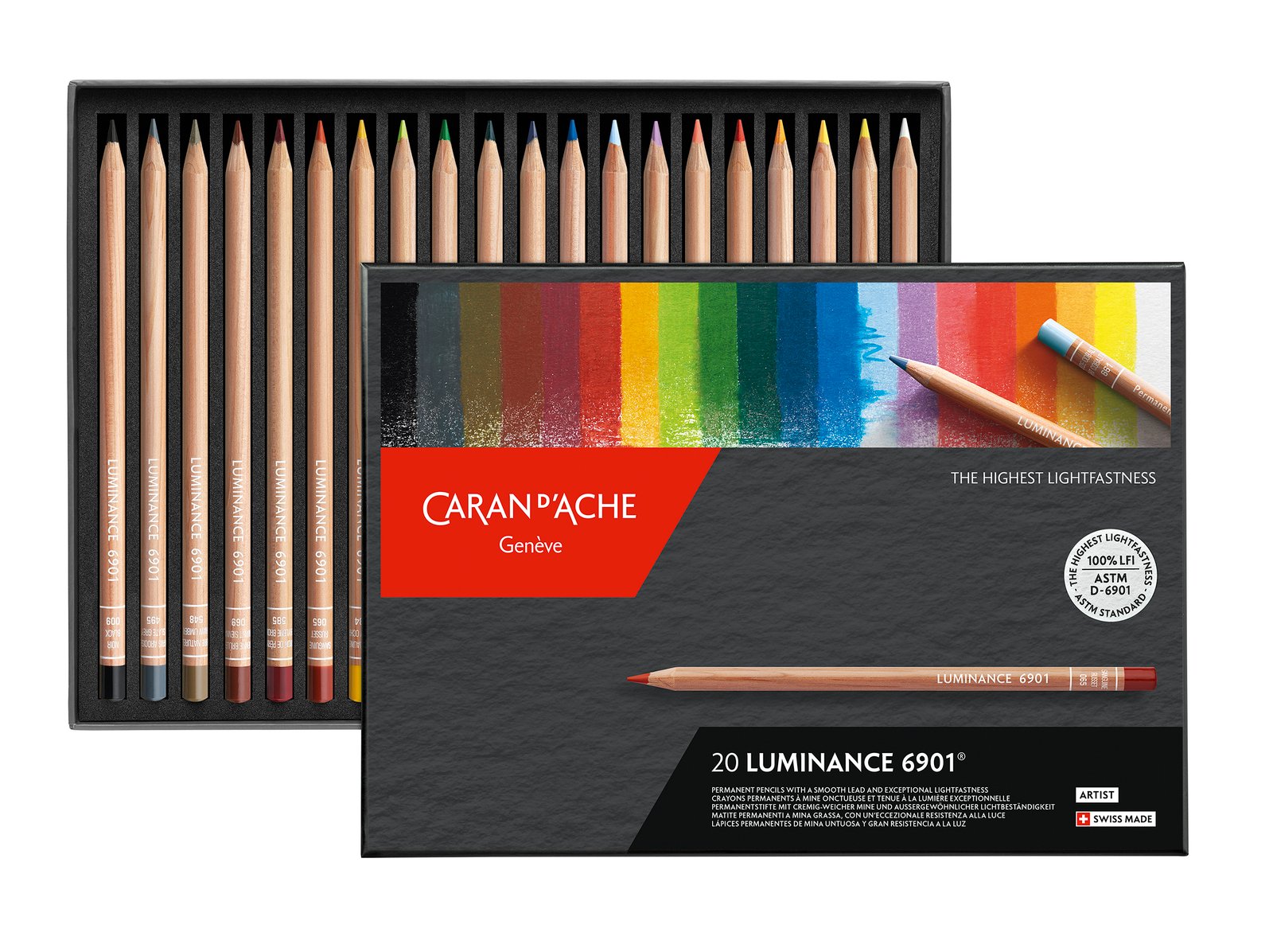 Boîte de 20 crayons de couleur Luminance Caran d’Ache