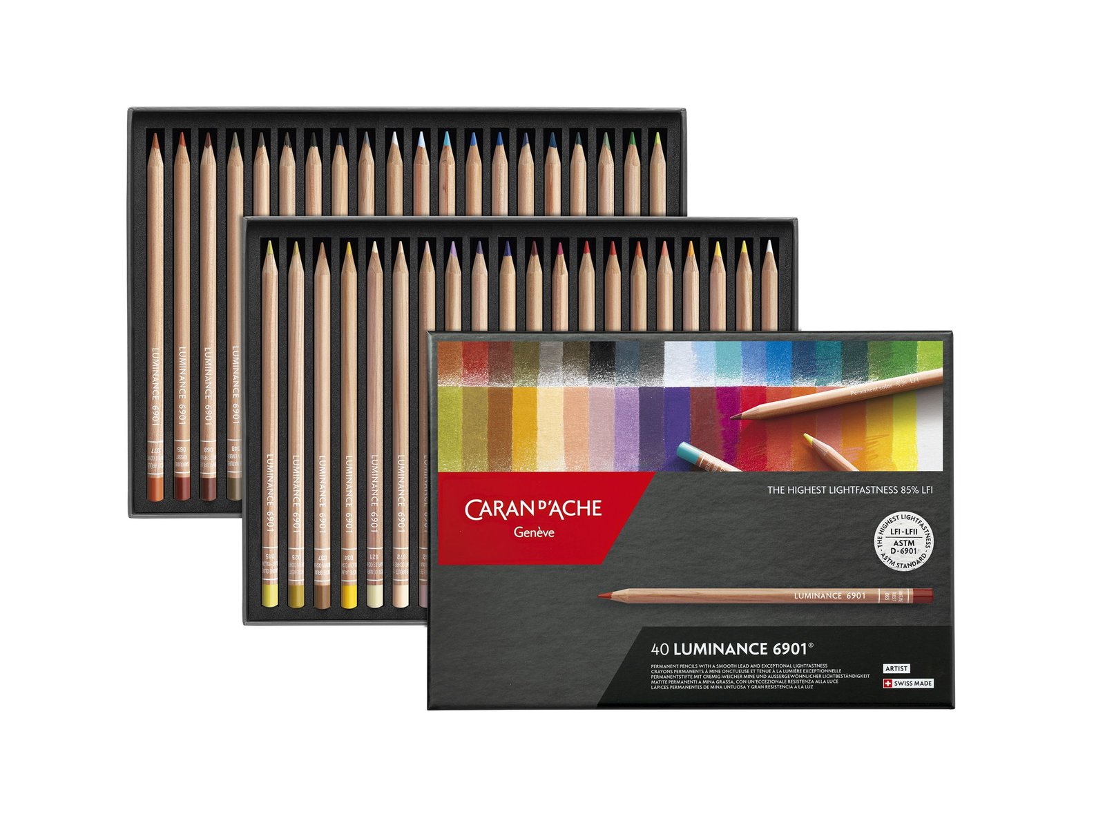 Boîte de 40 crayons de couleur Luminance Caran d’Ache