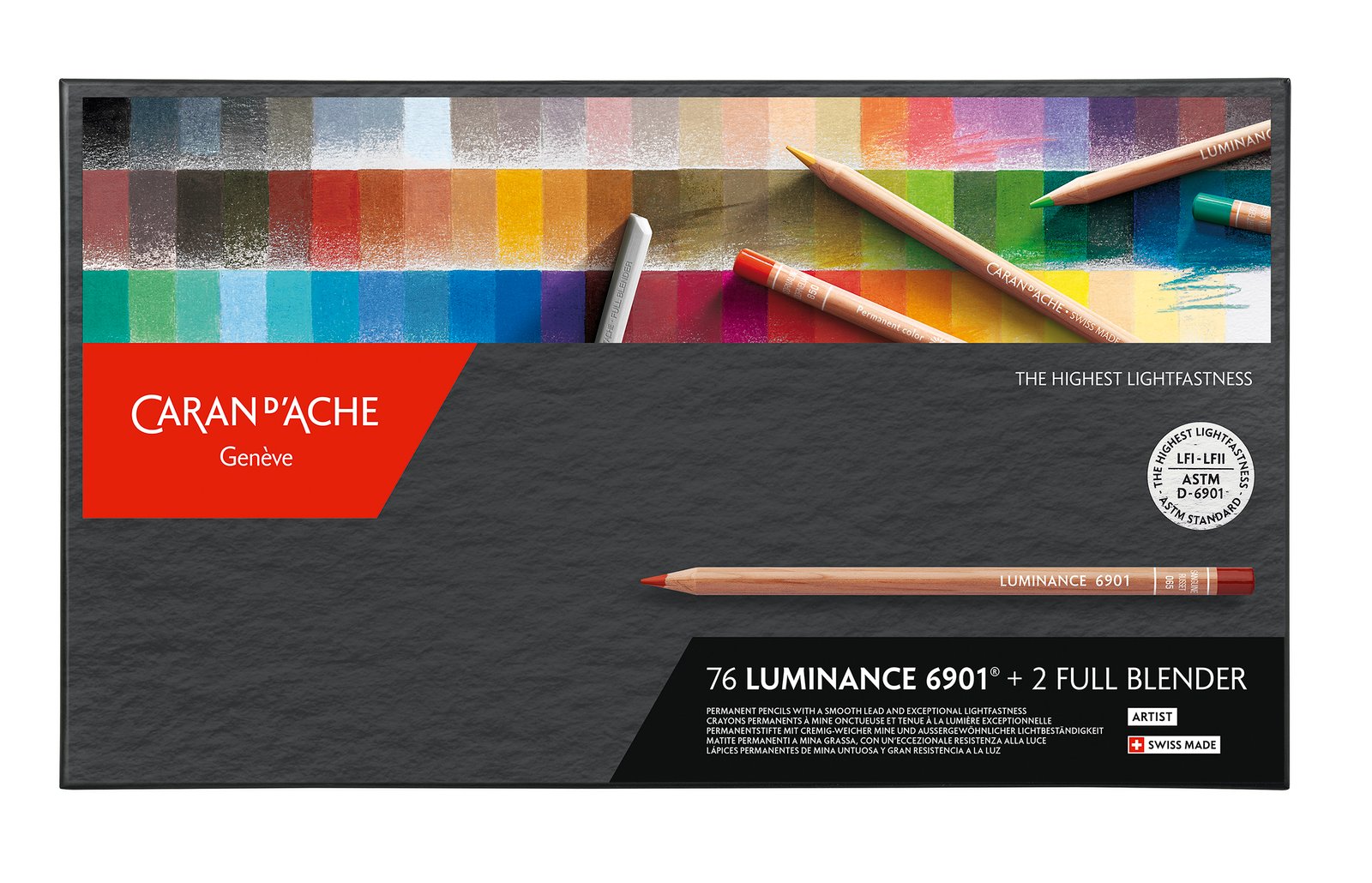 Boîte de 76 crayons de couleur Luminance Caran d’Ache