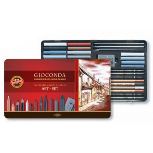 Boîte Art Set de 39 crayons, pastels et accessoires Toison d’Or